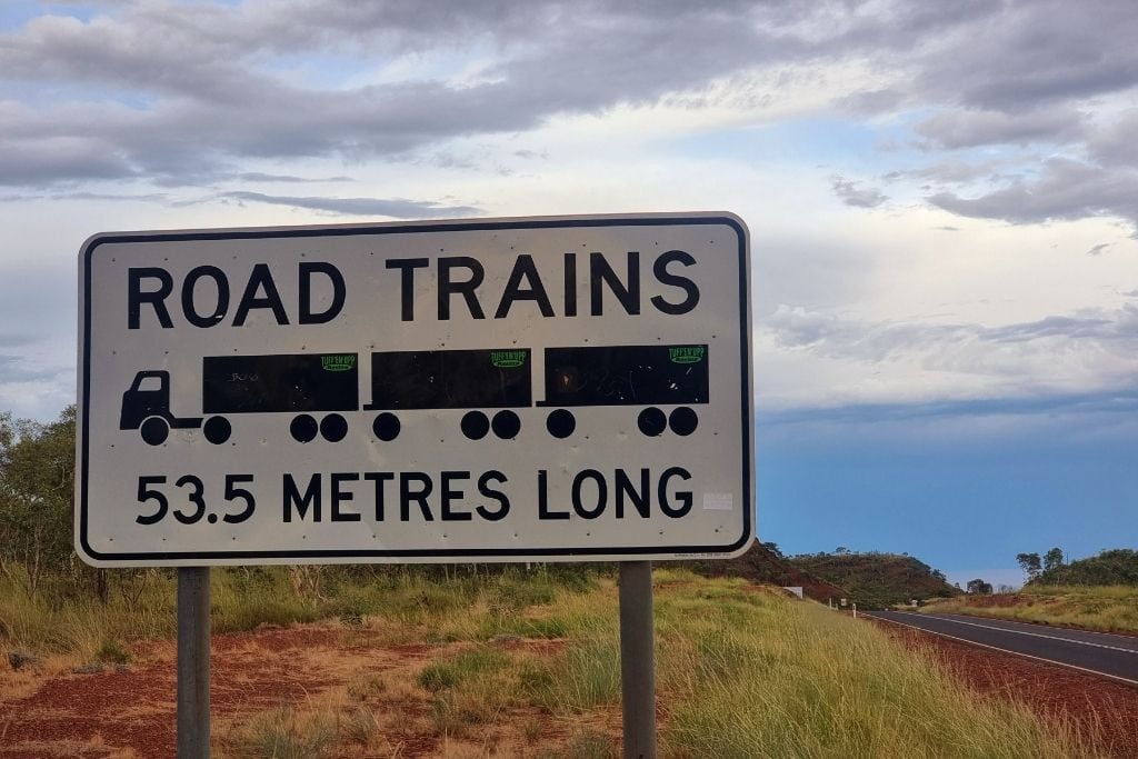 Essential picture as this paragraph is a tip on road trains and these are found in Outback Australia