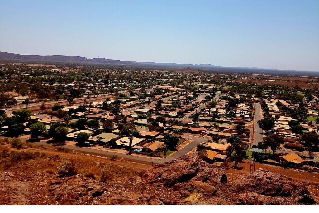 this picture is essential for story as it shows Newman from the Newman Lookout at Radio Hill