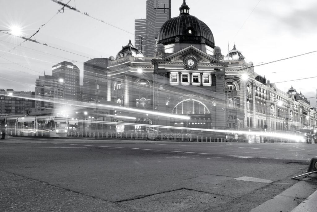 Timelapse of Flinders Street Station at Night