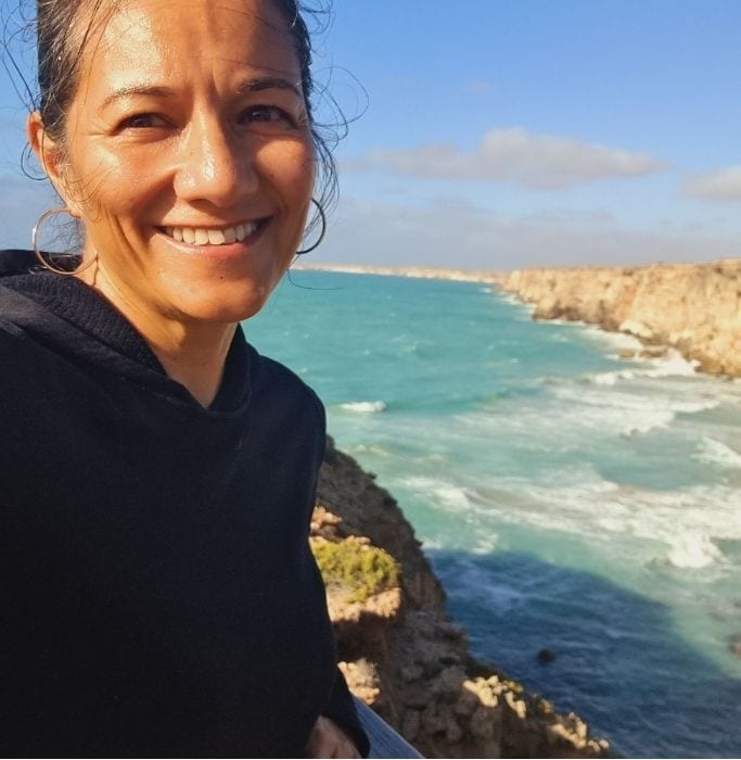 While traveling the Nullarbor there are stops you can take a long the way.  This is me at the Great Australian Bight. It is a sightseeing attraction on the Nullarbor Plain.  