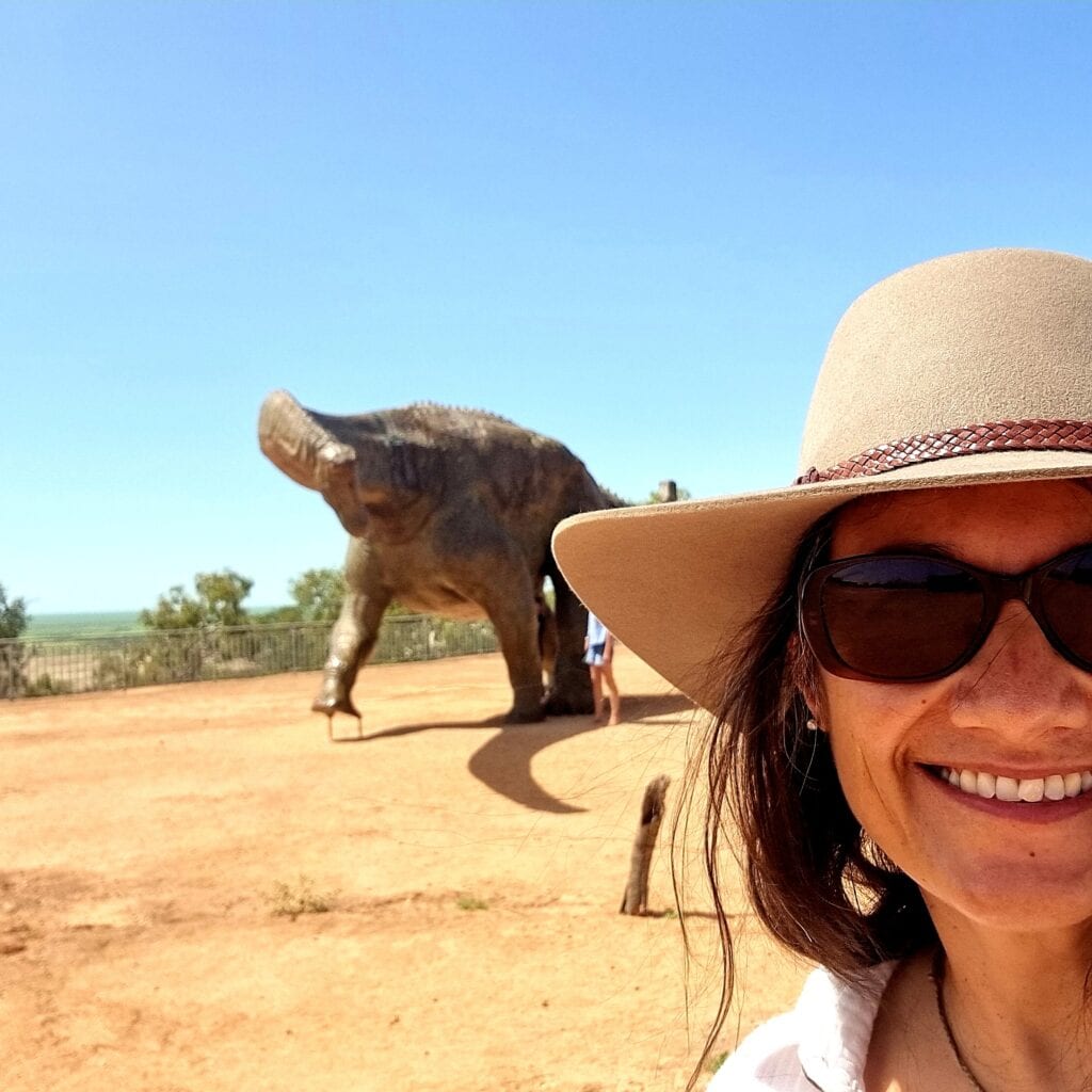 The author at the Dinosaur Centre Winton
