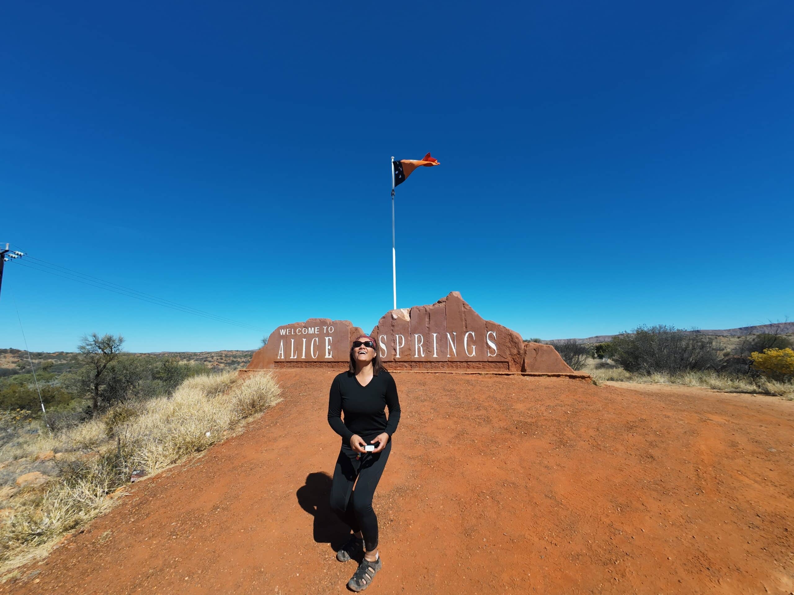 showing Solo female traveller Vicki Robertson